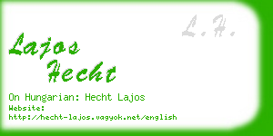 lajos hecht business card